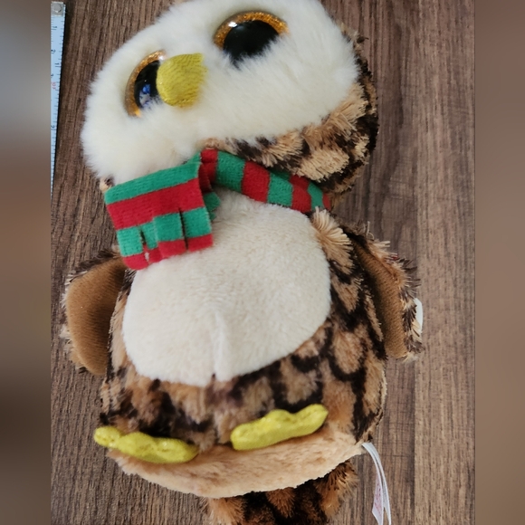 Beanie baby boos, Wise the owl with scarf. Bday sept 20 - Picture 1 of 7